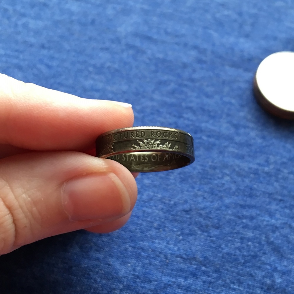 2018 US Michigan State Parks Quarter Coin Ring - Picture 3 of 8